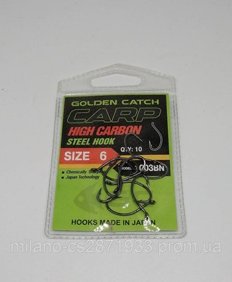 Крючки Golden Catch Carp 1003 BN N°6 1959134153 фото