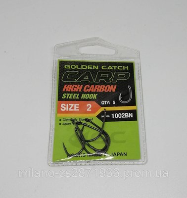 Крючки Golden Catch Carp 1002 BN N°2 1959150529 фото