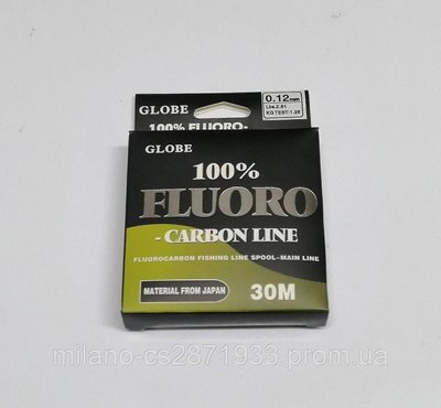 Леска Globe Fluoro-Carbon Line 30 м 0,12 мм 1816664440 фото